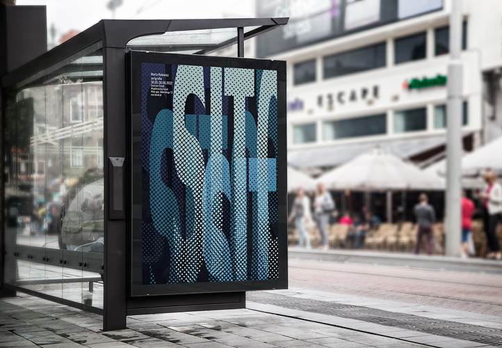 Wizualizacja plakatu do wystawy sitodruku.